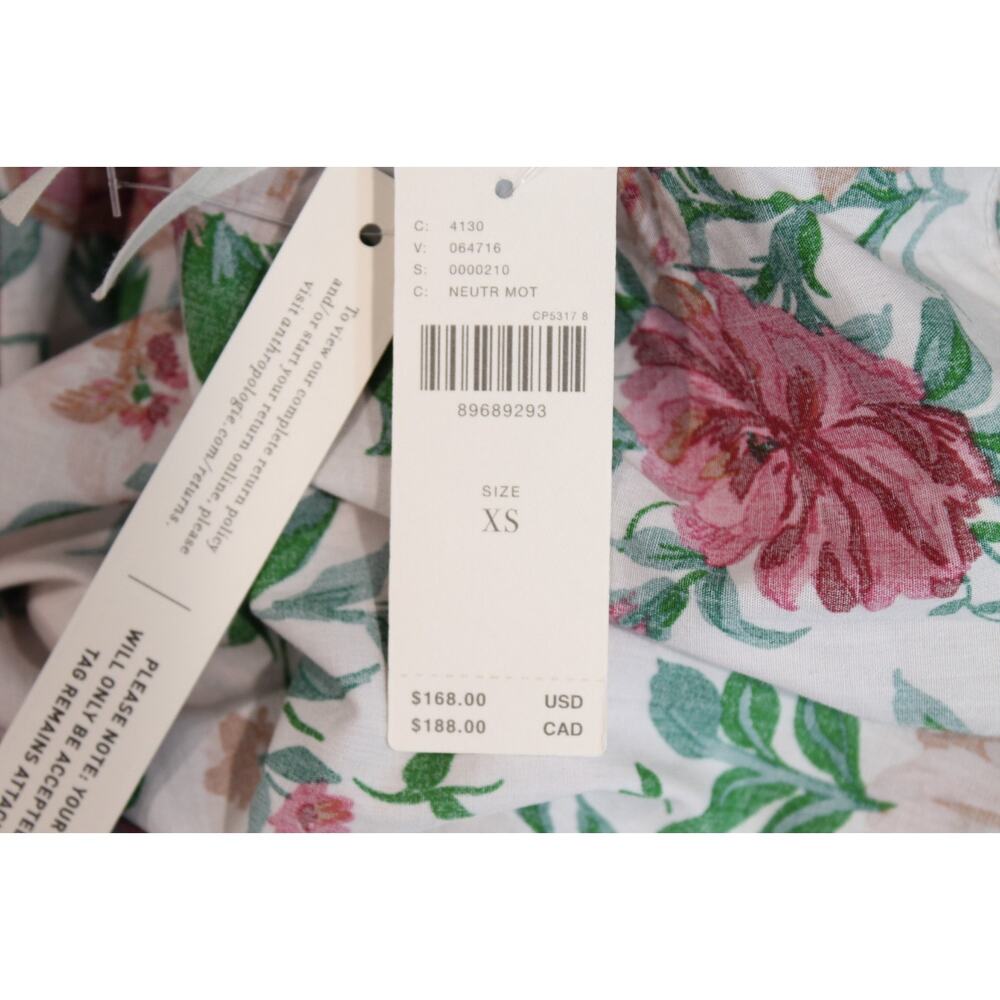 Anthropologie The Somerset Maxi Dress Womens XS Floral Neutral Motif Puff Sleeve - Picture 8 of 10
